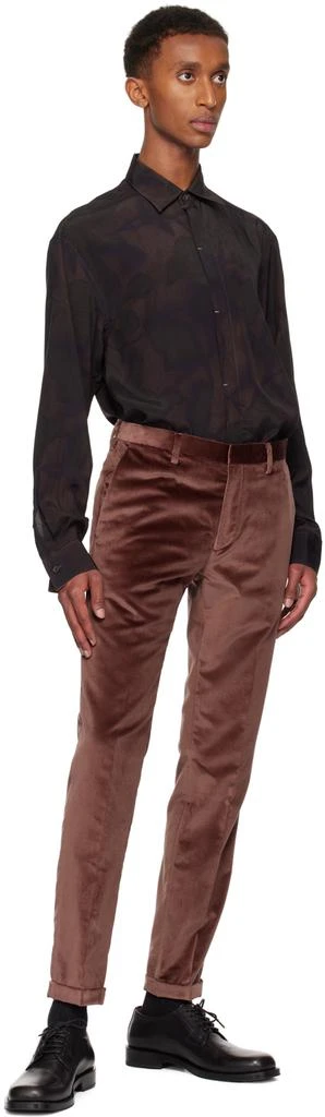 Paul Smith Brown Photogram Leaves Shirt 4
