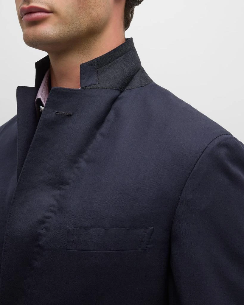Brioni Men's Solid Wool-Silk Blazer 7
