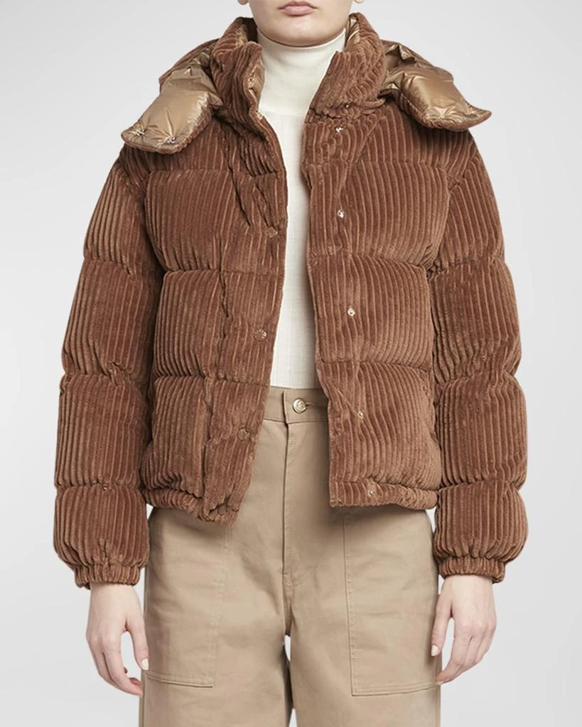 Moncler Daos Velvet Corduroy Puffer Jacket 2