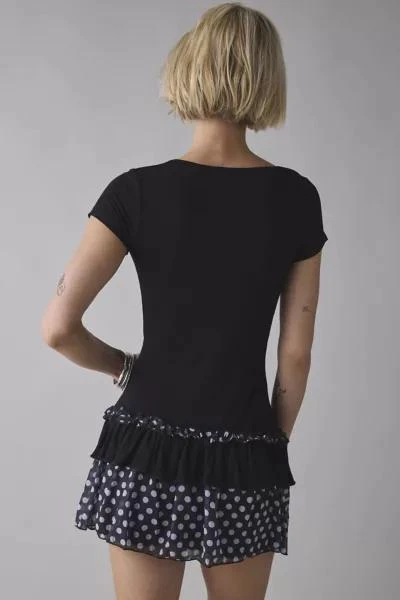 Motel Motel Navya Ruffle Wrap Drop Waist Mini Dress 2