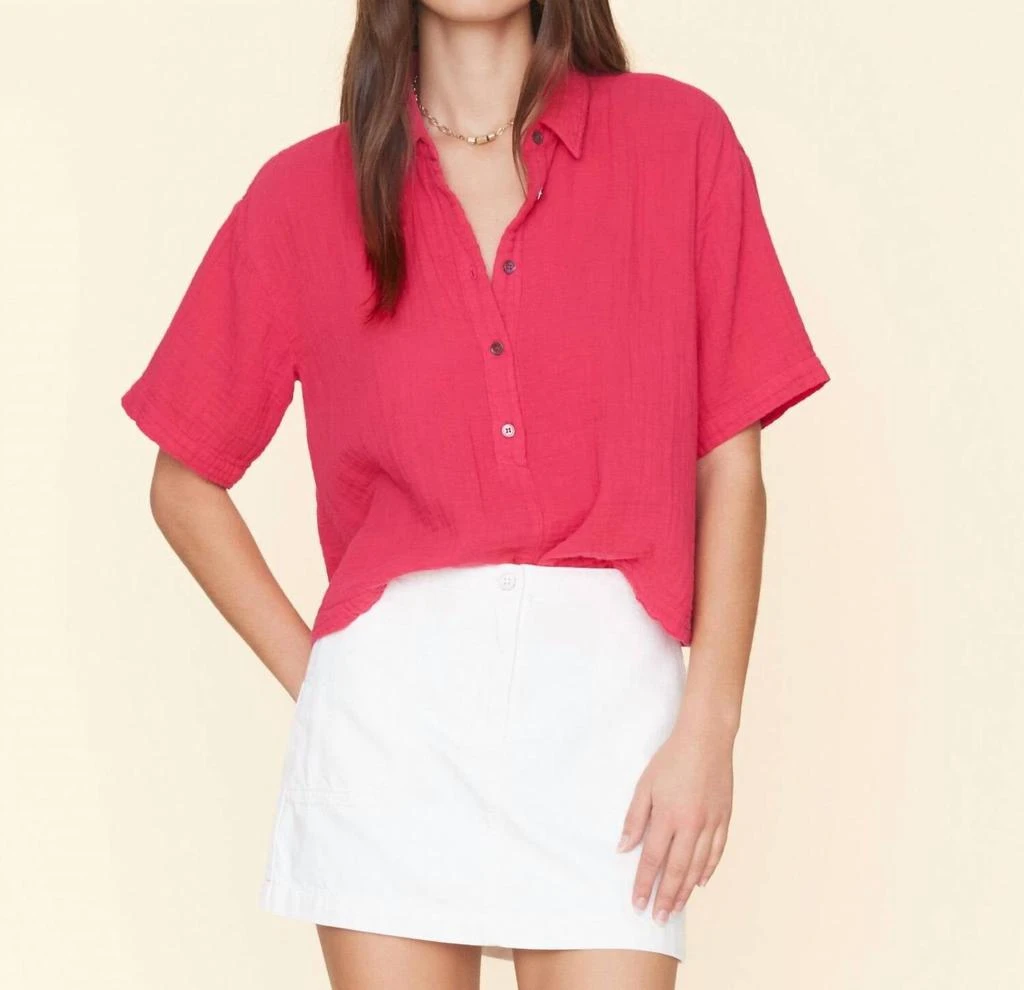 XIRENA Ansel Button Down Top 1