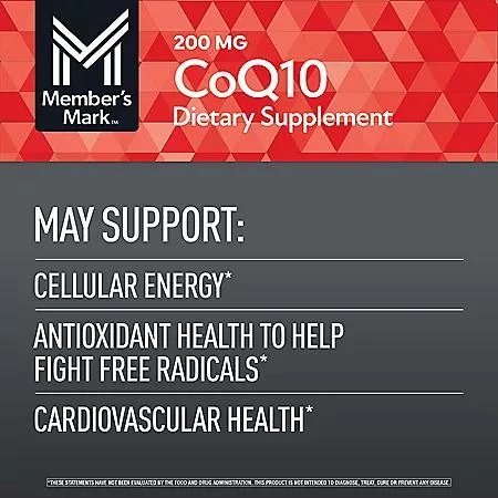Member's Mark Member's Mark CoQ10 Softgels, 200 mg, 180 ct. 4