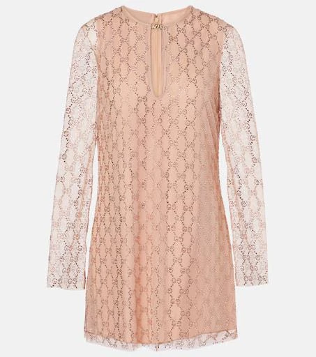 strapless open back dress Gucci Lace-trimmed Silk Satin Midi Dress – Runway Catalog main image 1