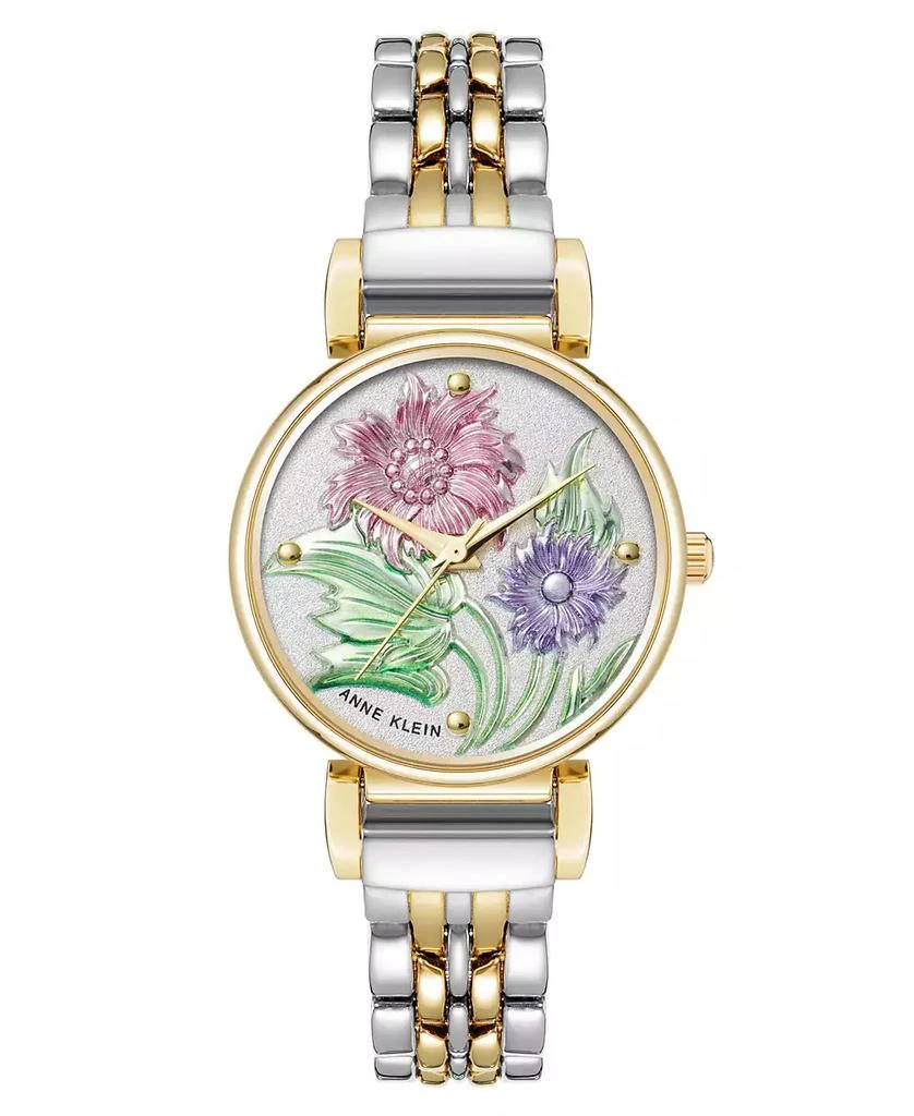 Anne Klein Women's Quartz Floral Two-Tone Metal Alloy Watch 1