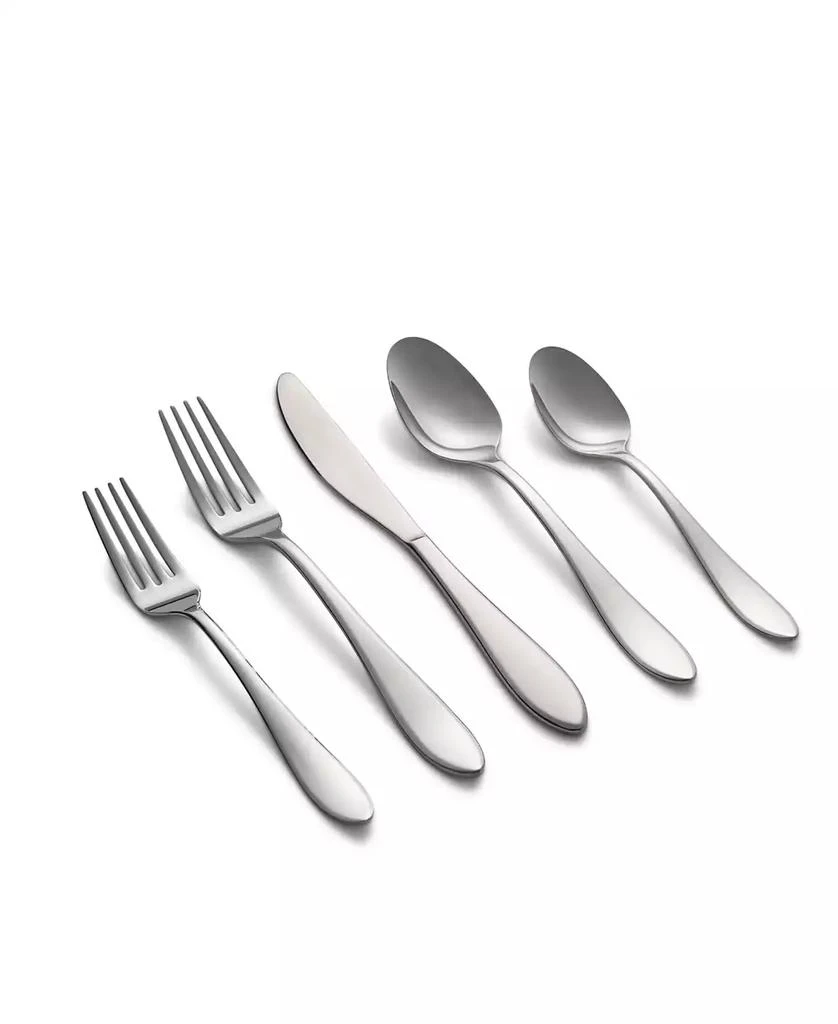 Cambridge Silversmiths Delia Mirror 20 Piece Stainless Steel Flatware Set, Service for 4 3