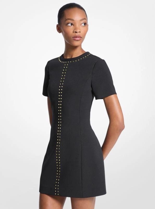 Michael Kors Studded Stretch Crepe Shift Dress Dresses Skirts