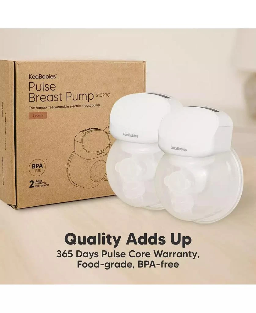KeaBabies Pulse S10 Pro Breast Pump, Hands Free Double Electric Breast Pumps, Wearable Breastfeeding Pump Portable, 24mm Flange 8