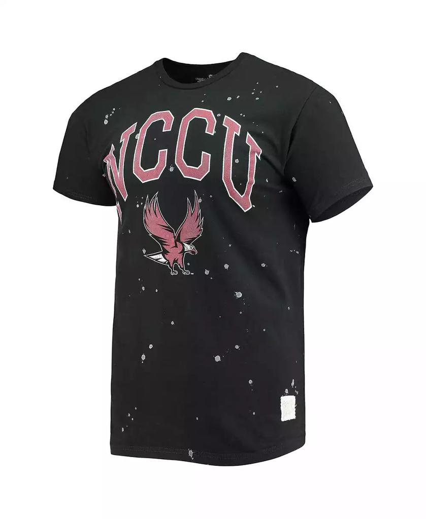 The Original Retro Brand Men's Black North Carolina Central Eagles Bleach Splatter T-shirt