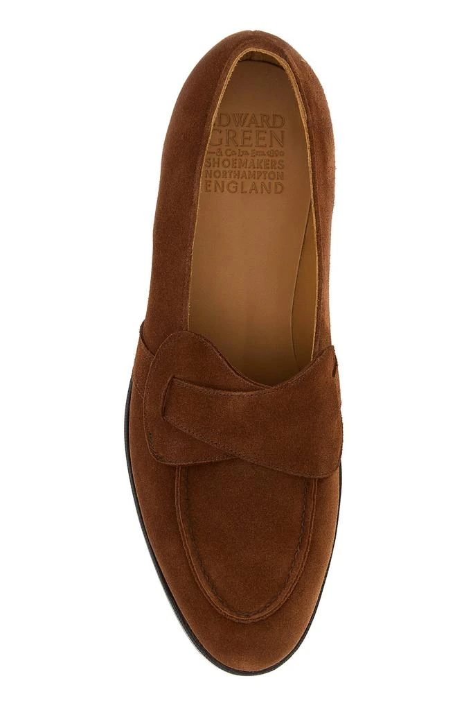 Edward Green Brown suede Lulworth loafers 4