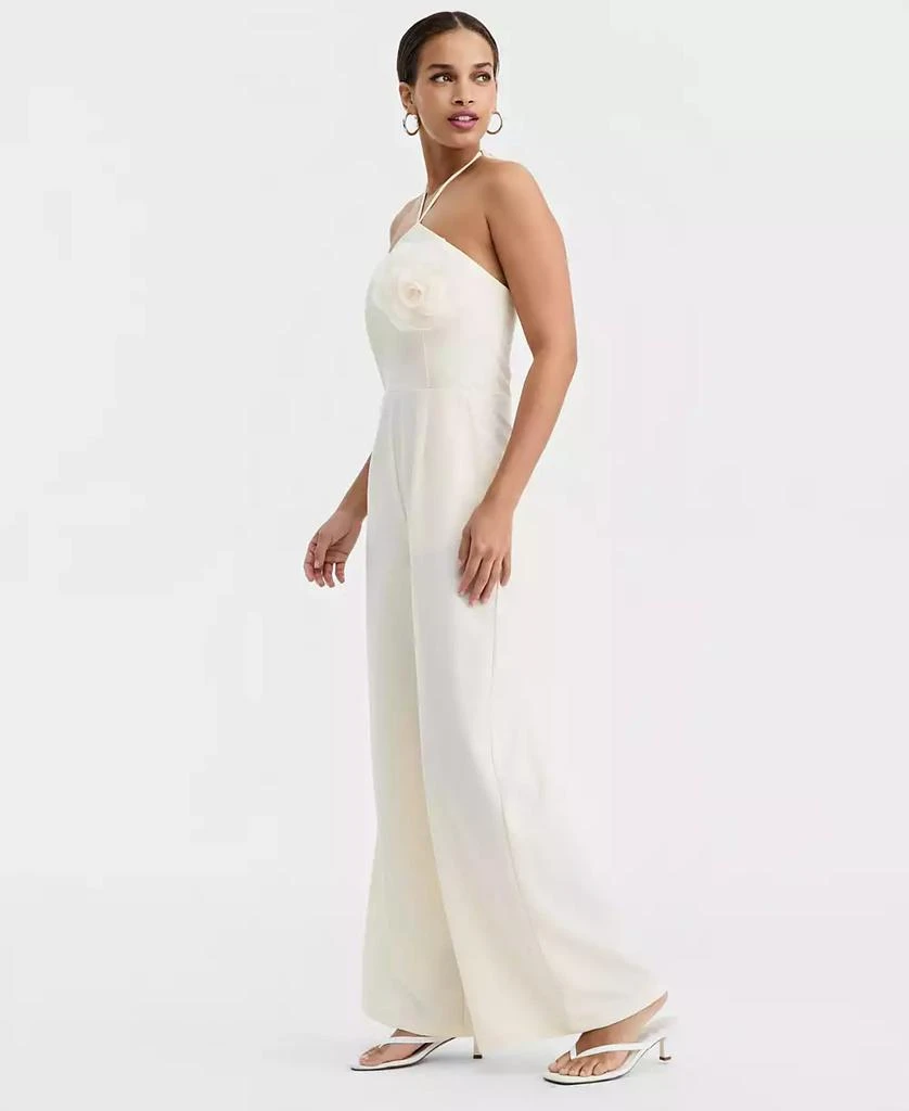 Bar III Women's Rosette Halter Neck Wide-Leg Jumpsuit, Macy's Exclusive 4
