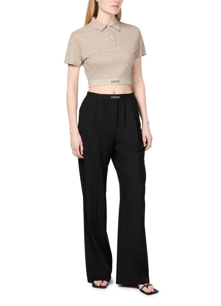 Loewe Cropped silk and cotton polo shirt 6