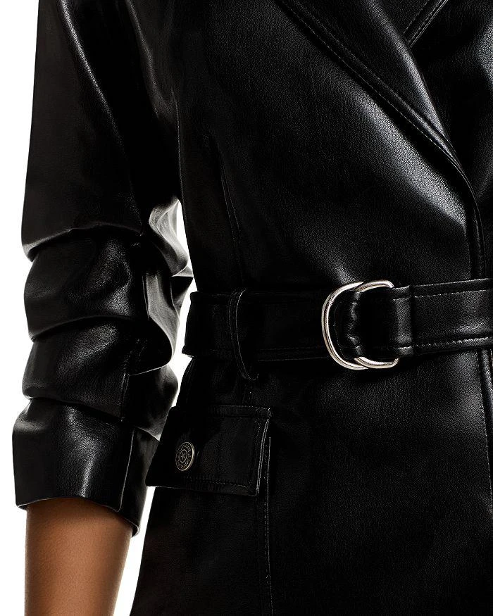 slim fit dress slacks Vegan Leather Veena Skirt 2 / Black main image 1