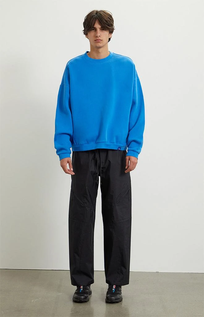 A.R.C. Blue Vintage Wash Heavyweight Fleece Crew Neck Sweatshirt 5