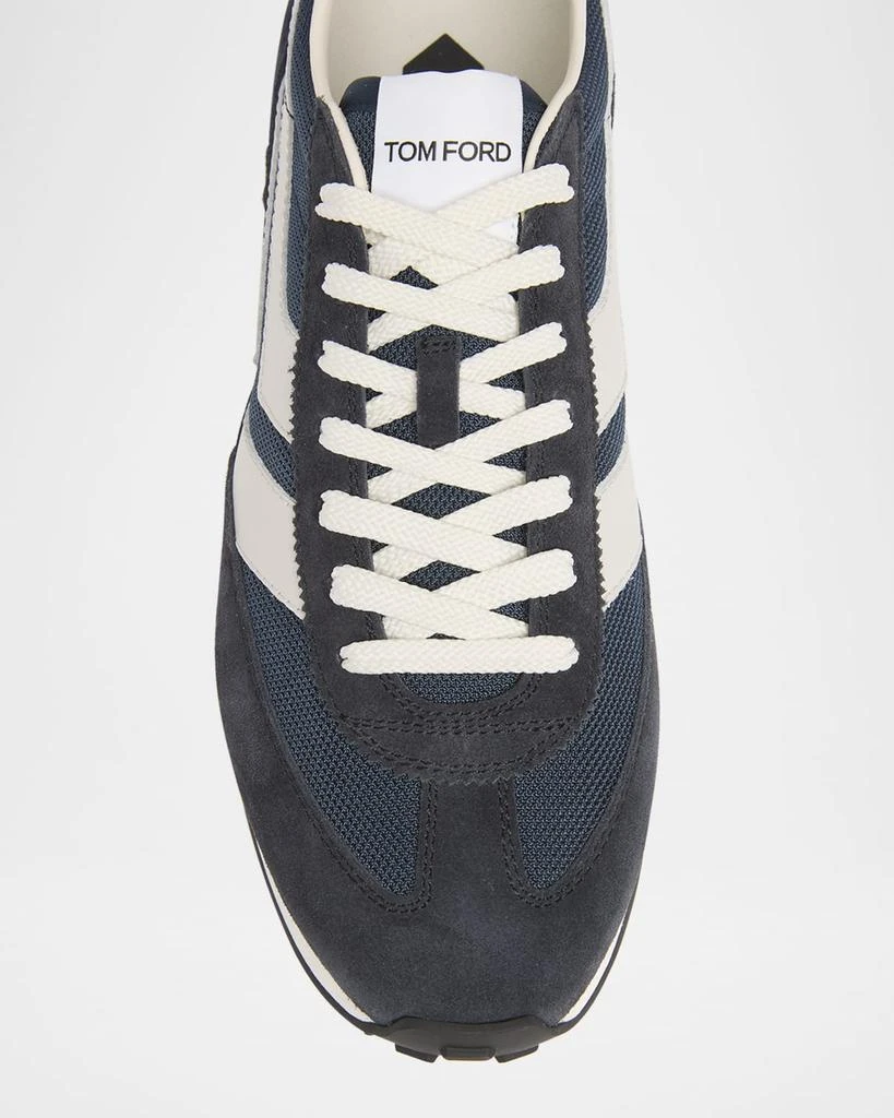 Tom Ford Men's Mick Tech Fabric and Suede Sneakers 6
