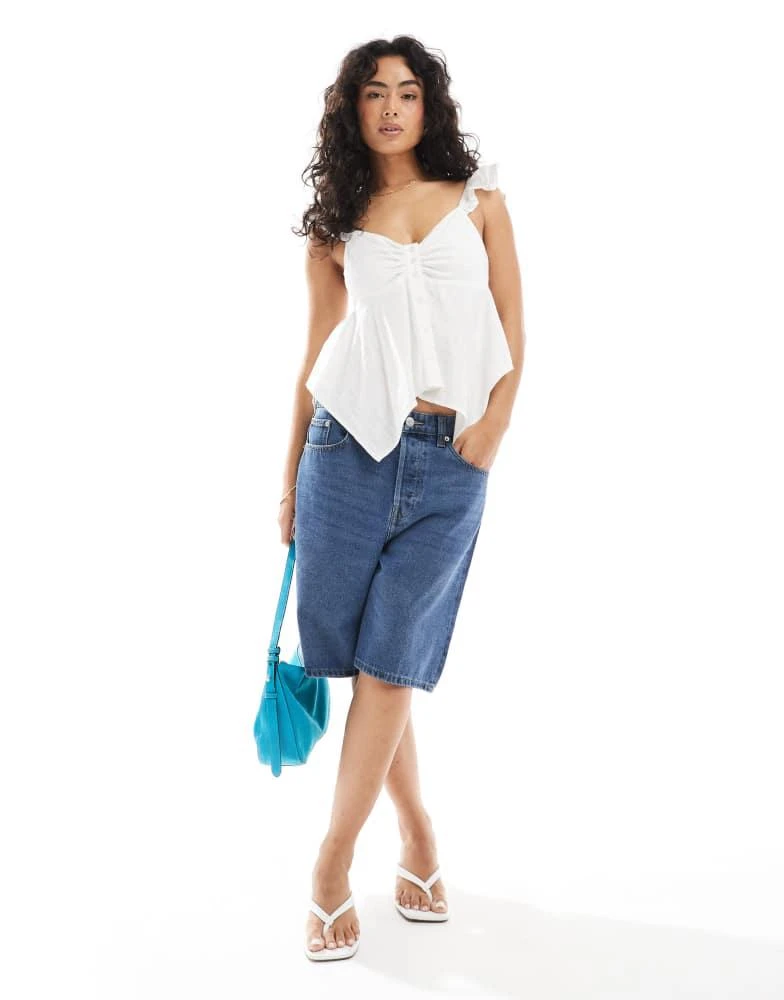 Brave Soul Brave Soul cotton rich strappy cami top in white 4