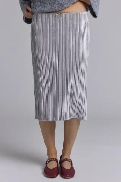 Urban Renewal ReMADE By UO Remnants Shimmer Knee Length Skirt