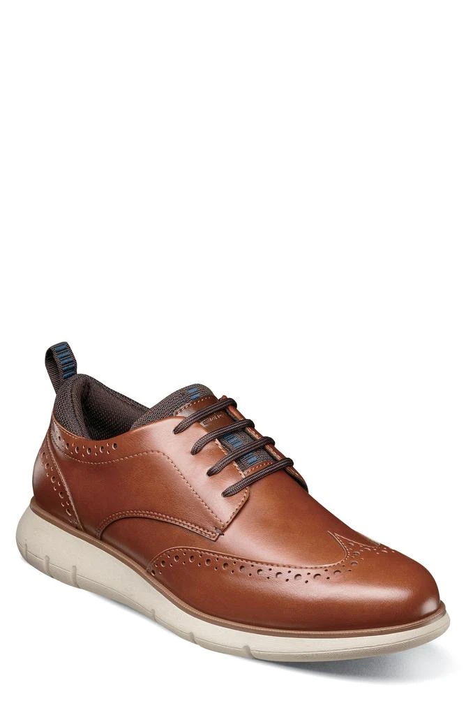 Nunn Bush Tan Leather Wingtip Derby Oxfords Nunn Bush Chase Wingtip Oxfords, Cognac - Tan | Dress Shoes  main image 3