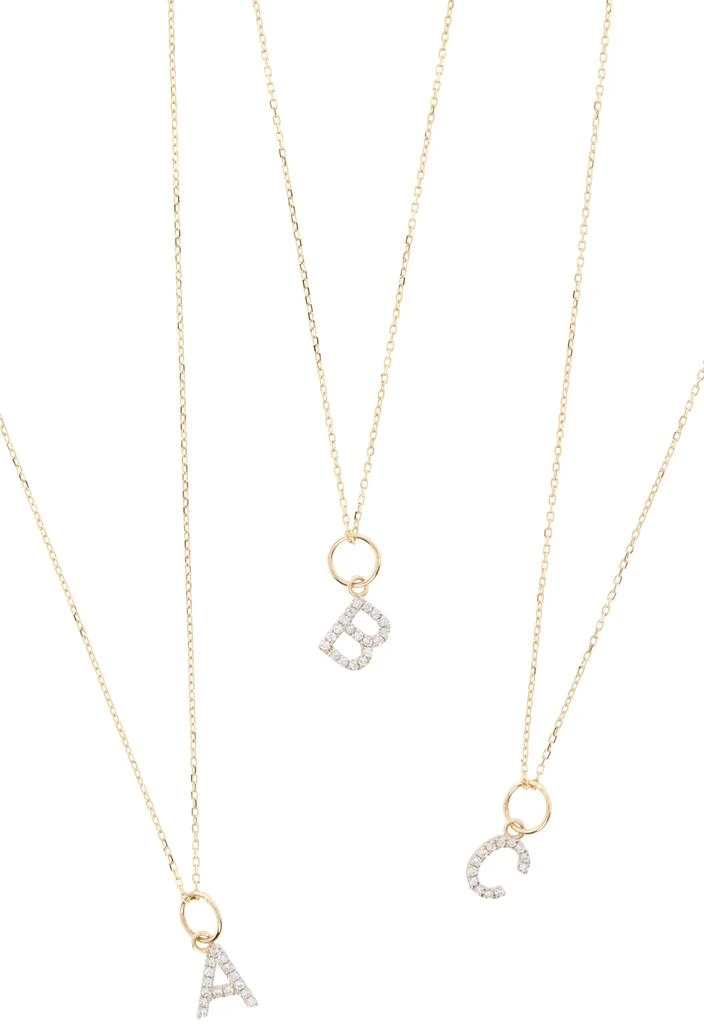 MATEO Gold Diamond Initial Necklace, A–Z 2