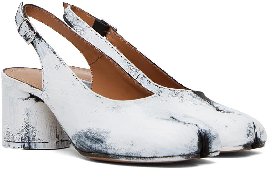 MAISON MARGIELA Black & White Tabi Bianchetto Heels 4