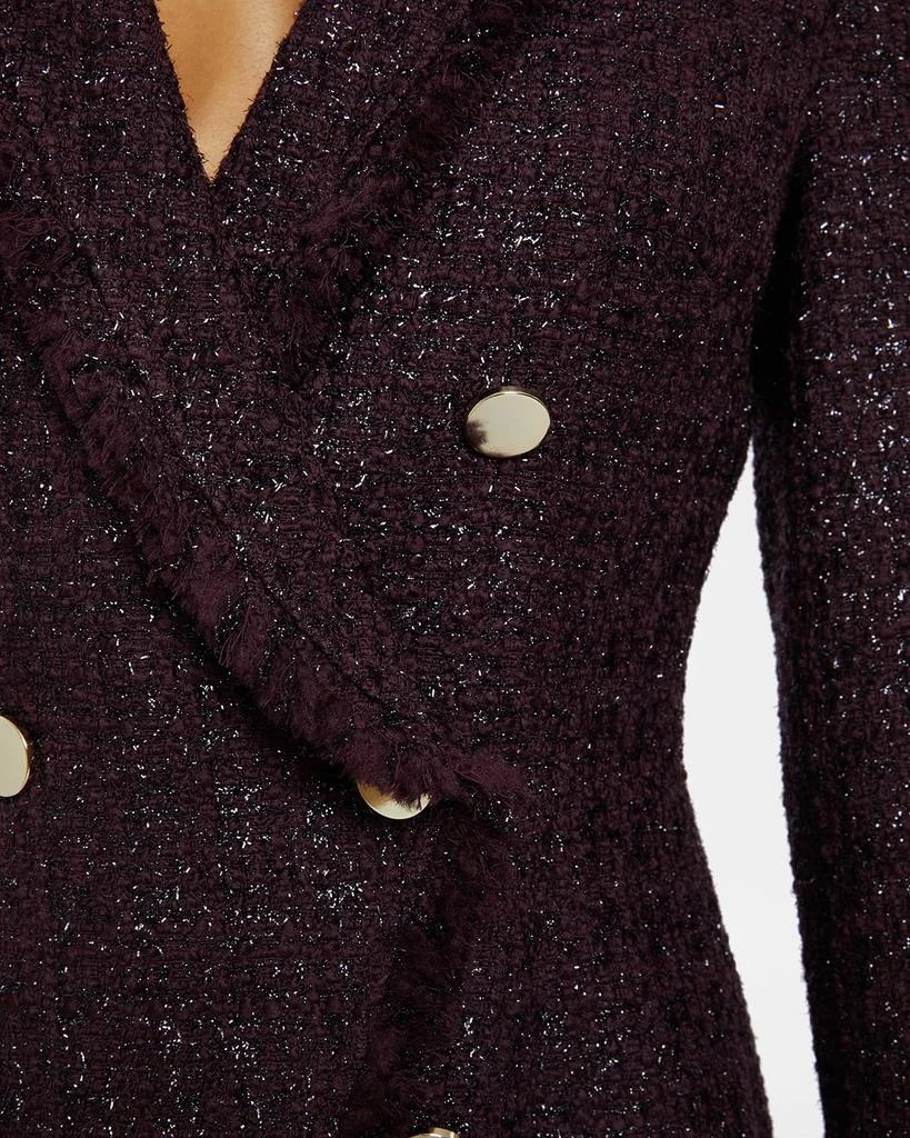 Santorelli Double-Breasted Metallic Tweed Jacket 5
