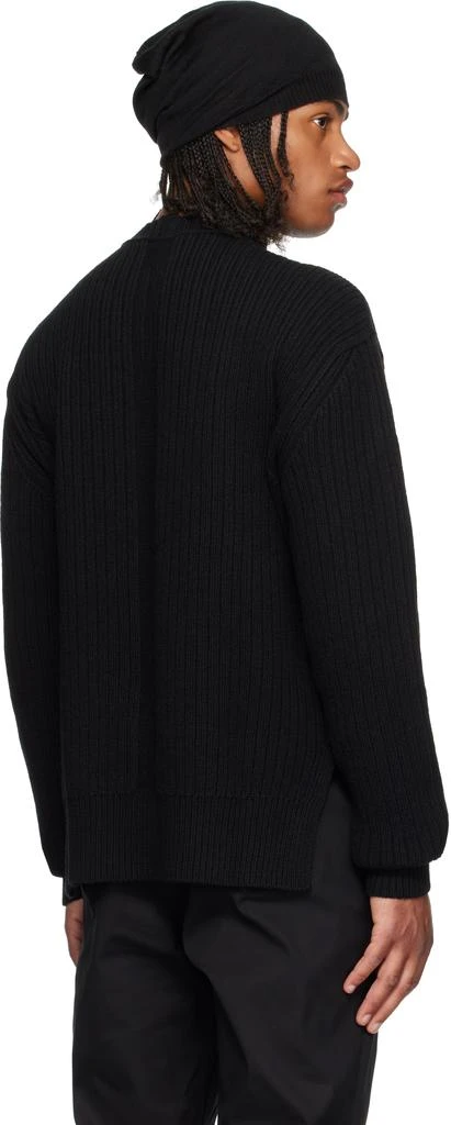 Rick Owens Black Concordians Fisherman Round Neck Sweater 3