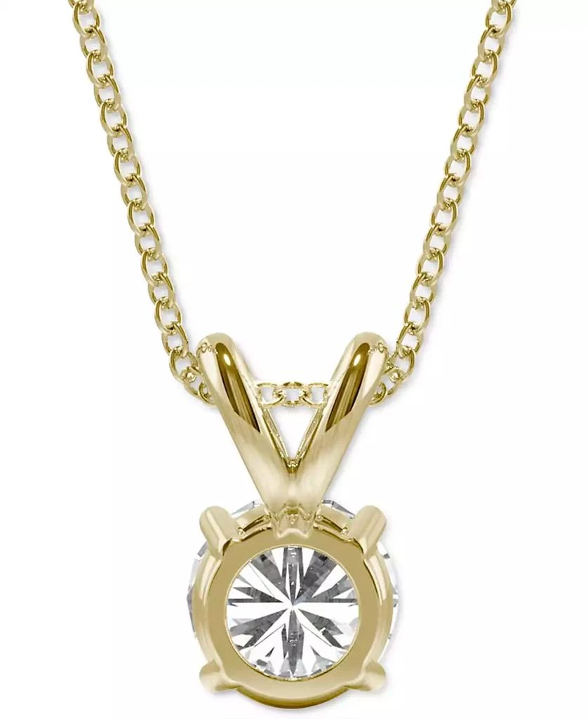 Charles & Colvard Moissanite Solitaire Pendant 1/2 ct. t.w. - 3 1/10 ct t.w. Diamond Equivalent in 14k White or Yellow Gold 3