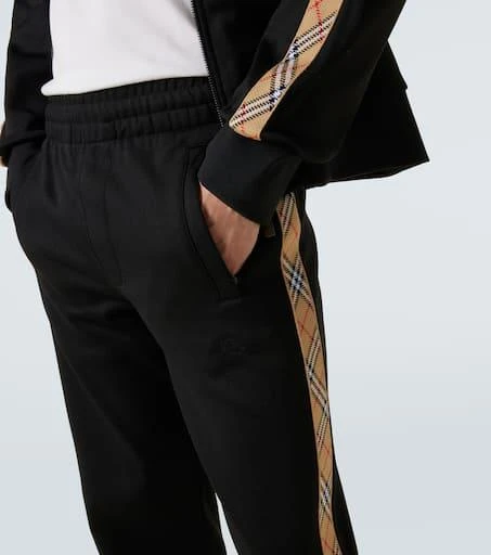 Burberry Burberry Check cotton-blend jersey track pants 5