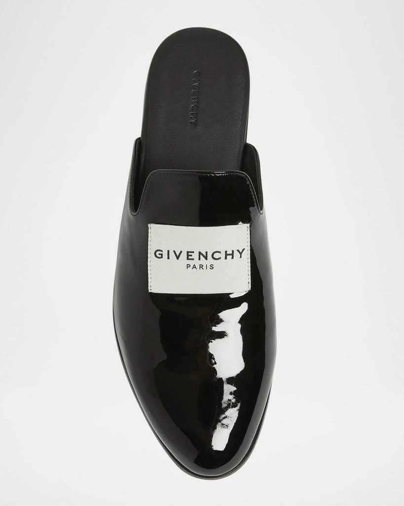 Givenchy Logo Label Patent Leather Mules 5