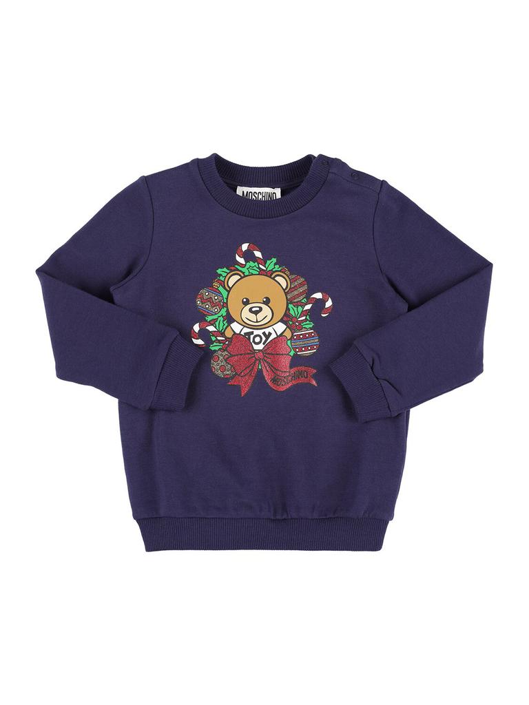 MOSCHINO Rubberized Cotton Sweatshirt