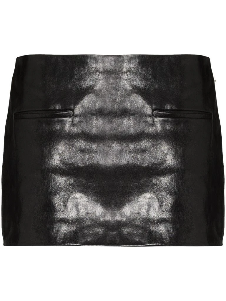 The Attico Edie leather miniskirt - women -  -  - Black 1