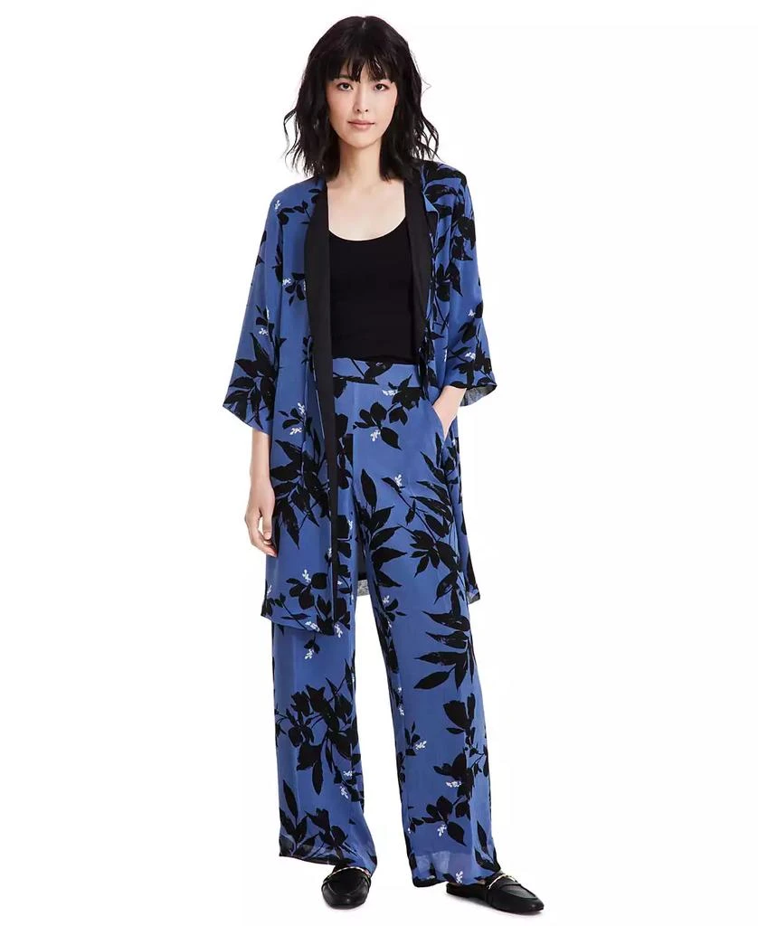 Anne Klein Women's Printed Tie-Front Topper Jacket 4