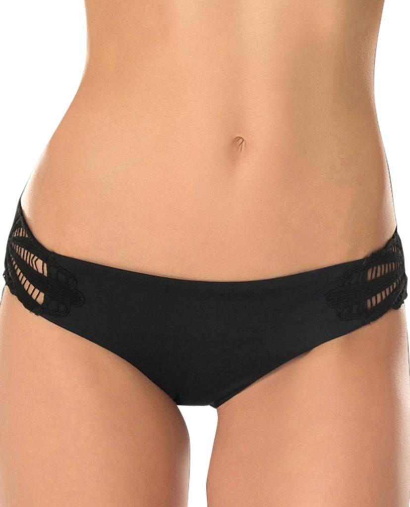 Becca Women's Sunburst Crochet Tab Side Hipster Bikini Bottom