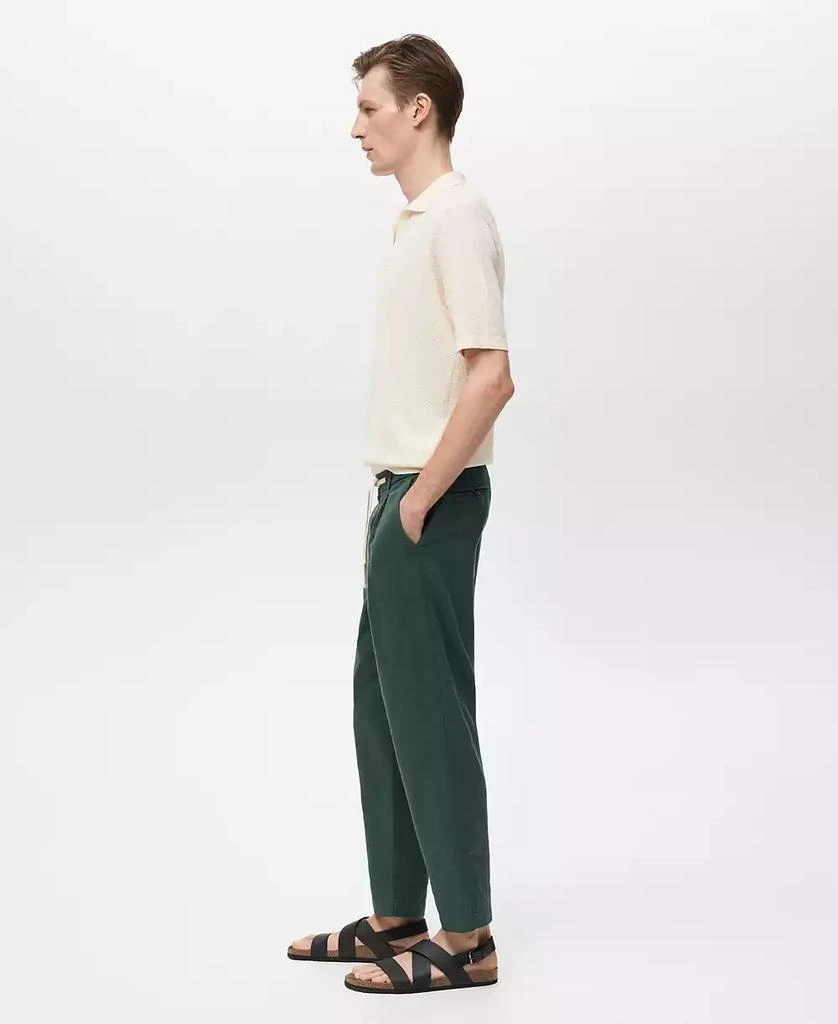 Mango Men's Slim-Fit Linen-Blend Drawstring Pants 4