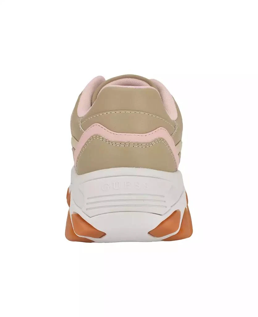GUESS Women's Nowah Triangle Lace-Up Chunky Fashion Sneakers 3