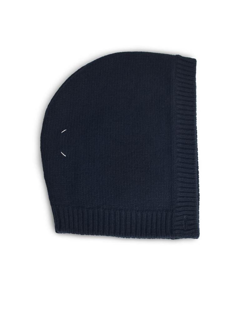 Shop Maison Margiela Navy Blue Virgin Wool Hood on Sale at
