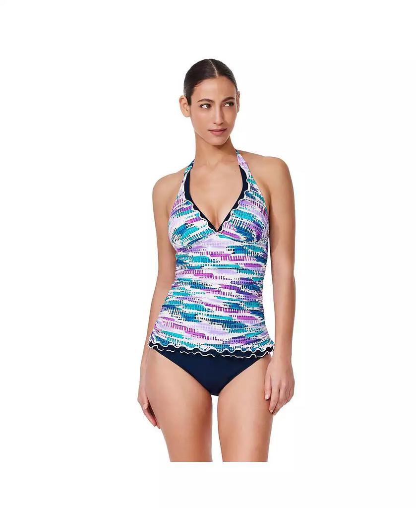 Profile by Gottex Women's Canva Tricolore Halter Tankini Top