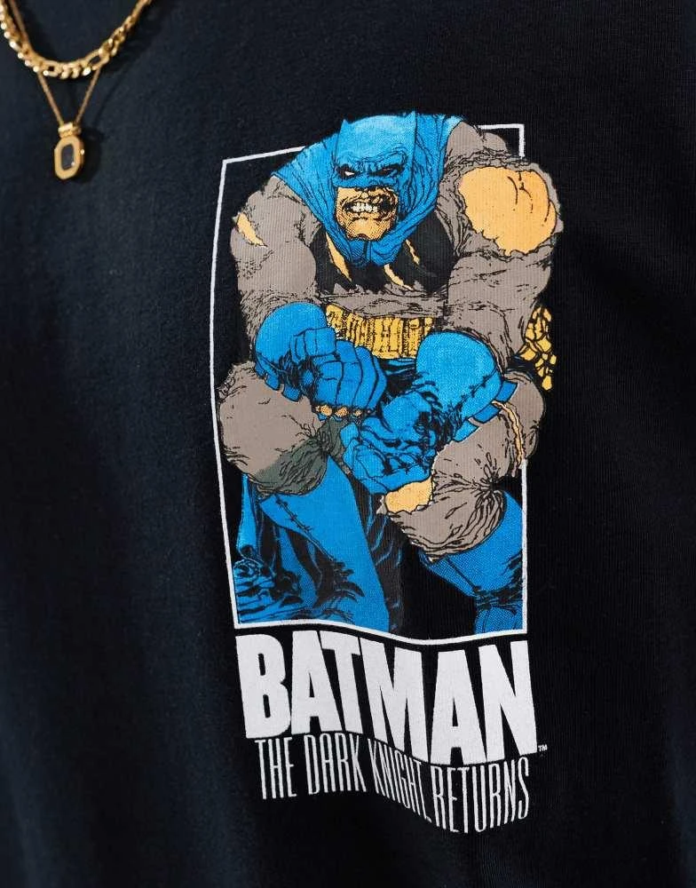 ASOS ASOS DESIGN unisex oversized t-shirt with Batman prints in black 2