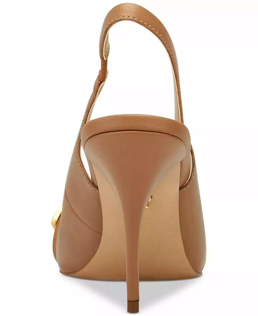 Donna Karan Women's Sayer Leather Square Toe Slingback Pumps 3