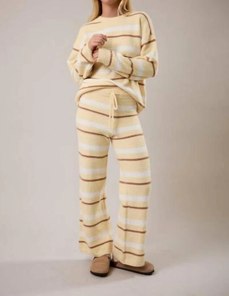 LE LIS Le Lis - Casual Cool Stripe Sweater Two Piece Set