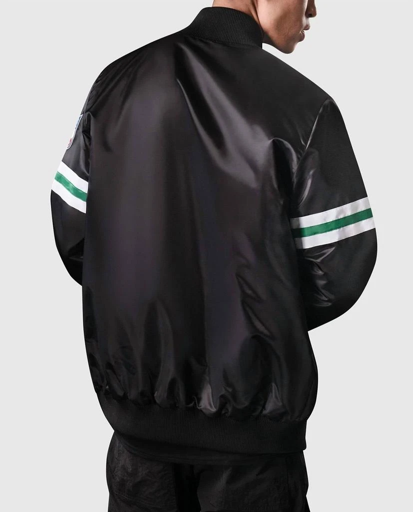 Starter Men's New York Jets Nyc Lights Varsity Jacket In Black 3