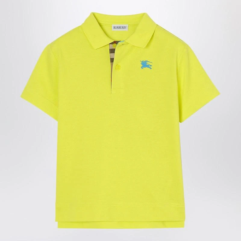 Burberry Lime yellow polo shirt with EKD