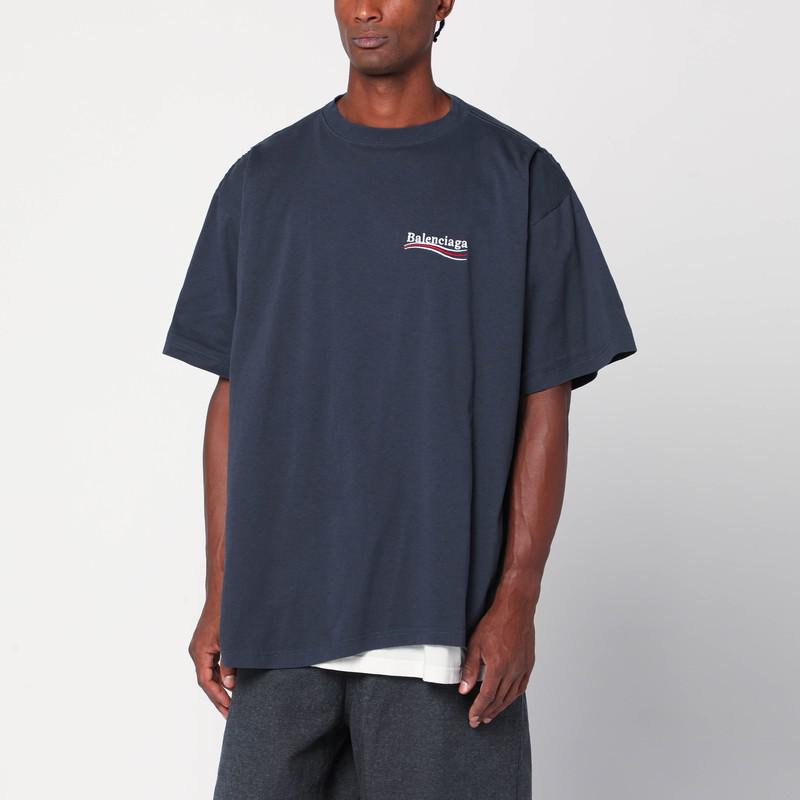 Balenciaga Faded blue Political Campaign T-shirt - T-Shirts