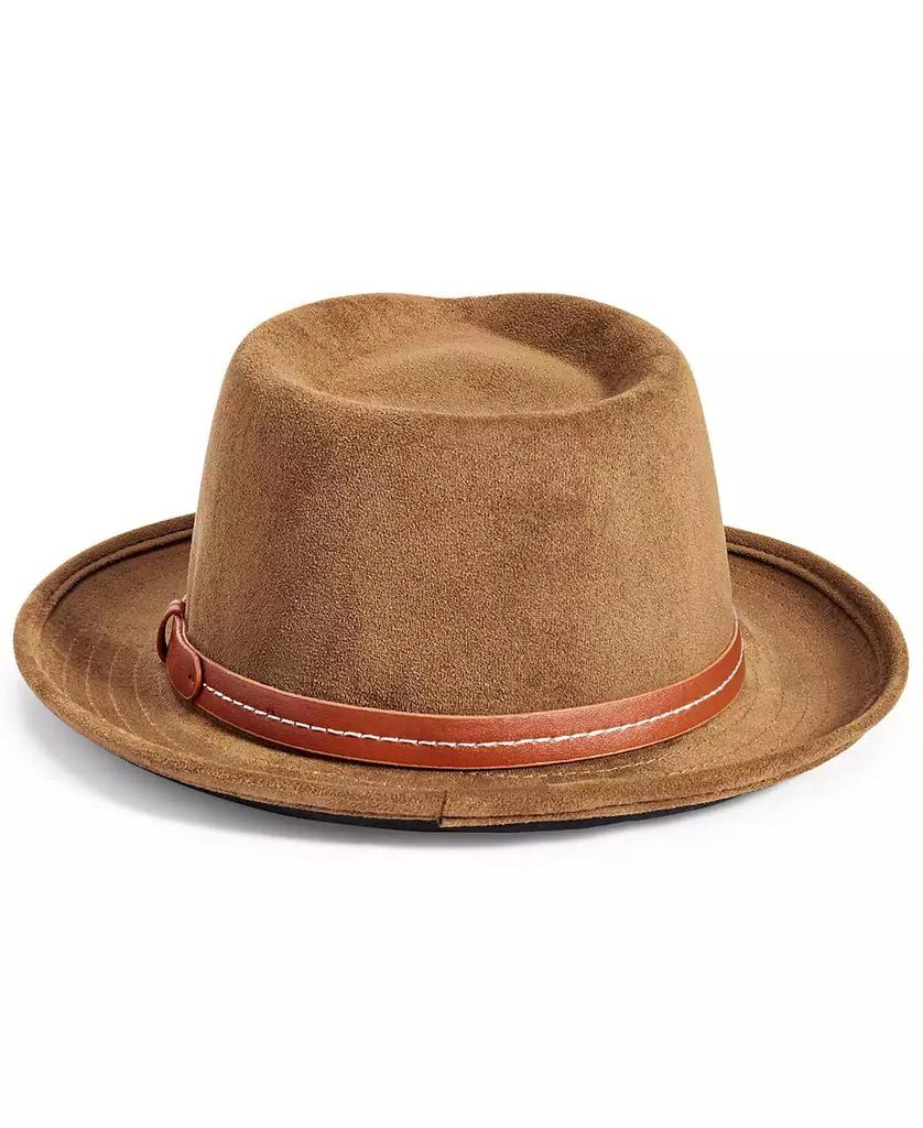 SCALA Men's Faux-Suede Belted Fedora 2