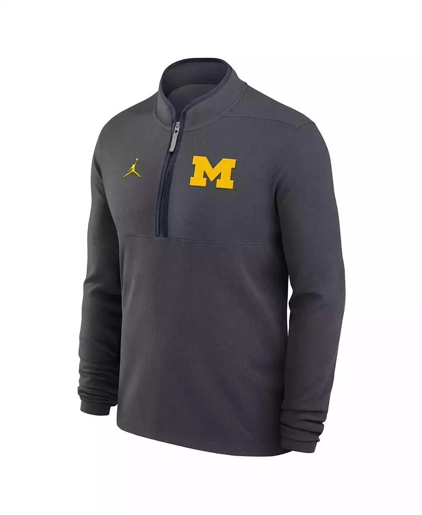 Jordan Men's Anthracite Michigan Wolverines Victory Half-Zip Sweatshirt 2