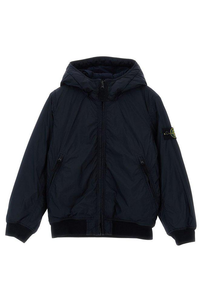 Stone Island Junior Stone Island Junior Logo Badge Hooded Jacket