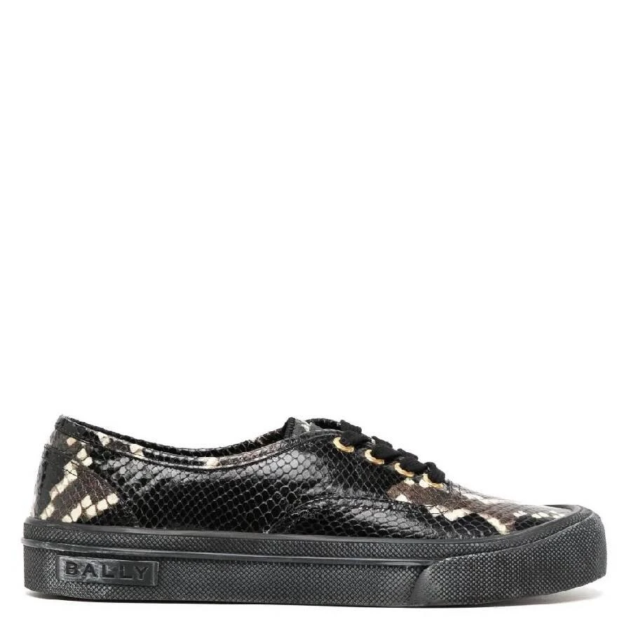 Bally Lyder Snakeskin-Effect Low-Top Sneakers 1