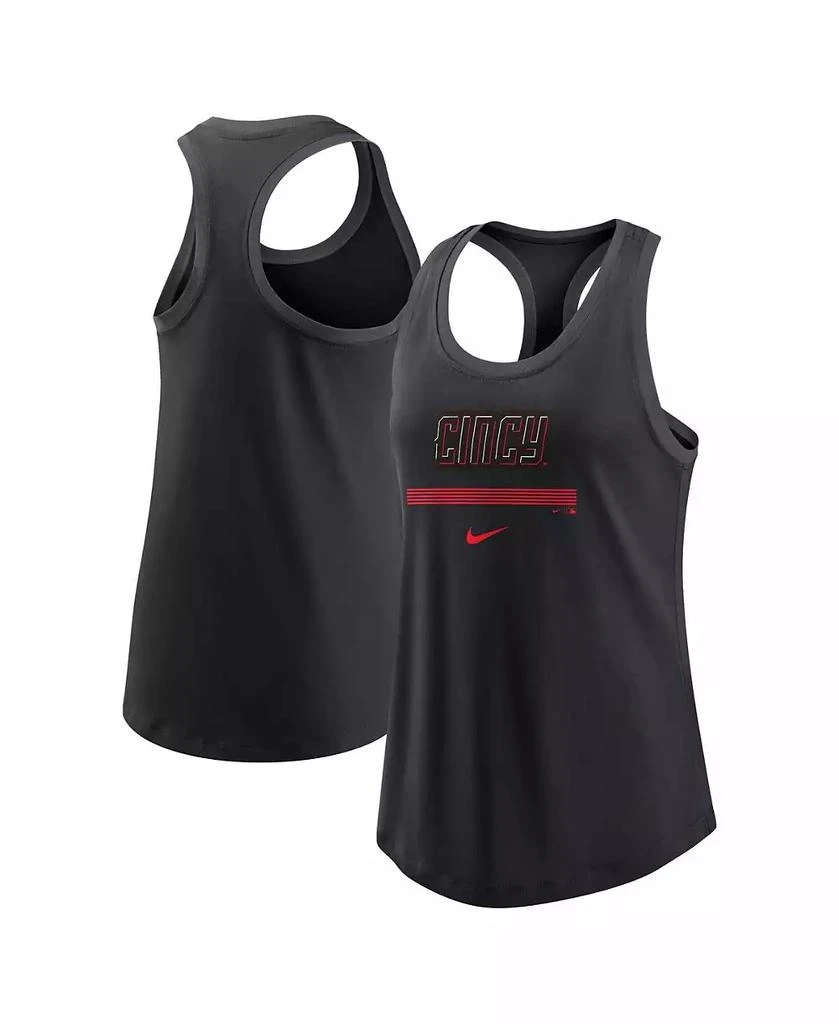 NIKE Women's Black Cincinnati Reds 2023 City Connect Racerback Tank Top 1