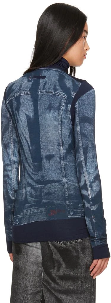 Jean Paul Gaultier Blue Trompe L'œil Turtleneck 3