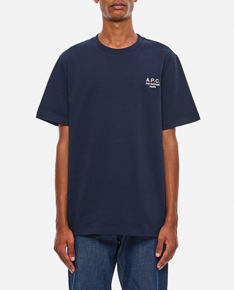 A.P.C｜SHORT-SLEEVED ROUND NECK T-SHIRTS (Nolan T-Shirt A.P.C. Men's Nolan Back Print T-Shirt in Black A.P.C.