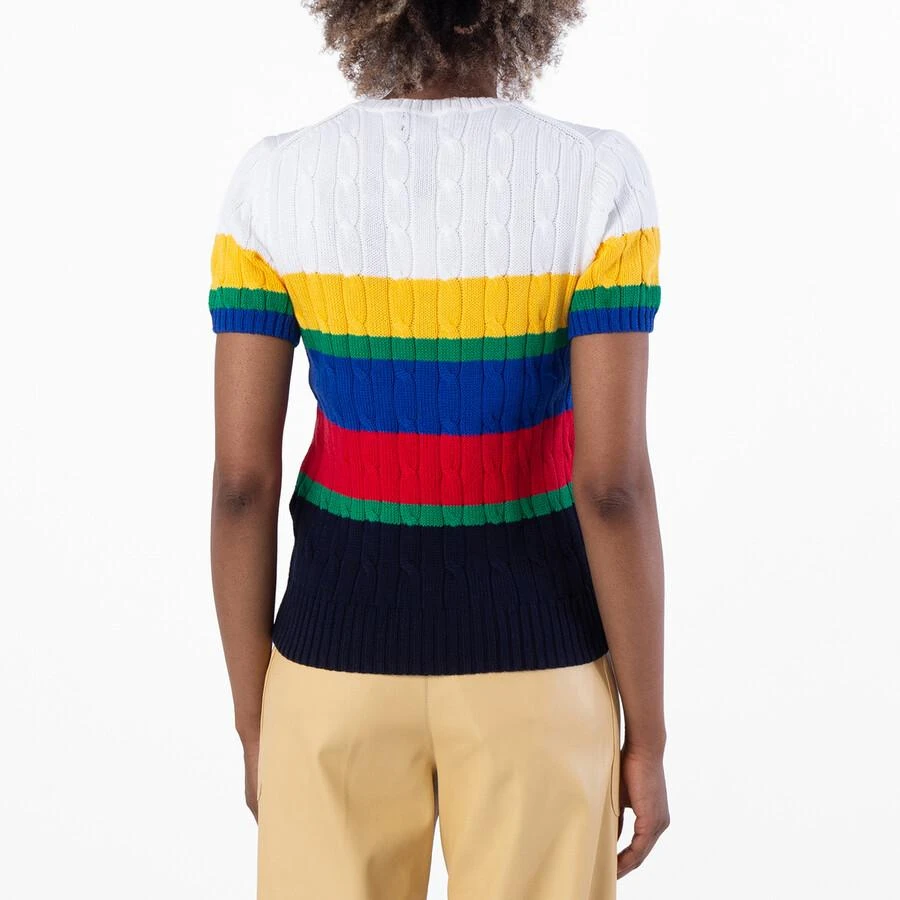 Ralph Lauren Striped Cable Short-Sleeve Pullover 3